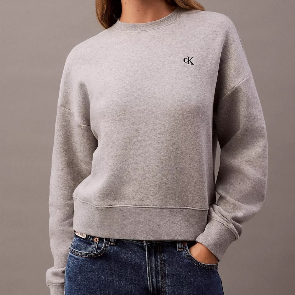 Calvin Klein Logo Cropped Sweatshirt